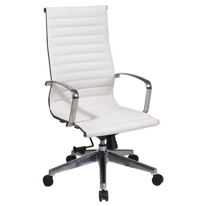 Aria Classic Leather Chair white